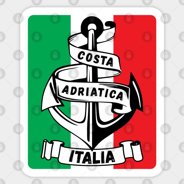 Costa Adriatica Italy Flag Sticker by Pistacchio Gift